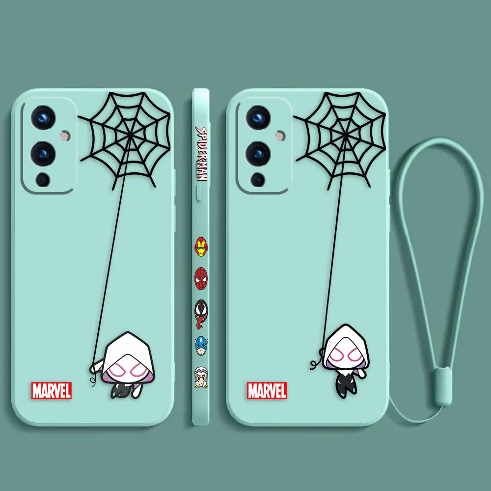 

Cute Girl Spider Man Spider Web Cartoon Phone Case For Oneplus 11 10 10T 9 9R 8 8T 7 Ace Pro Nord 2 2T CE CE2 Lite Cover Fundas