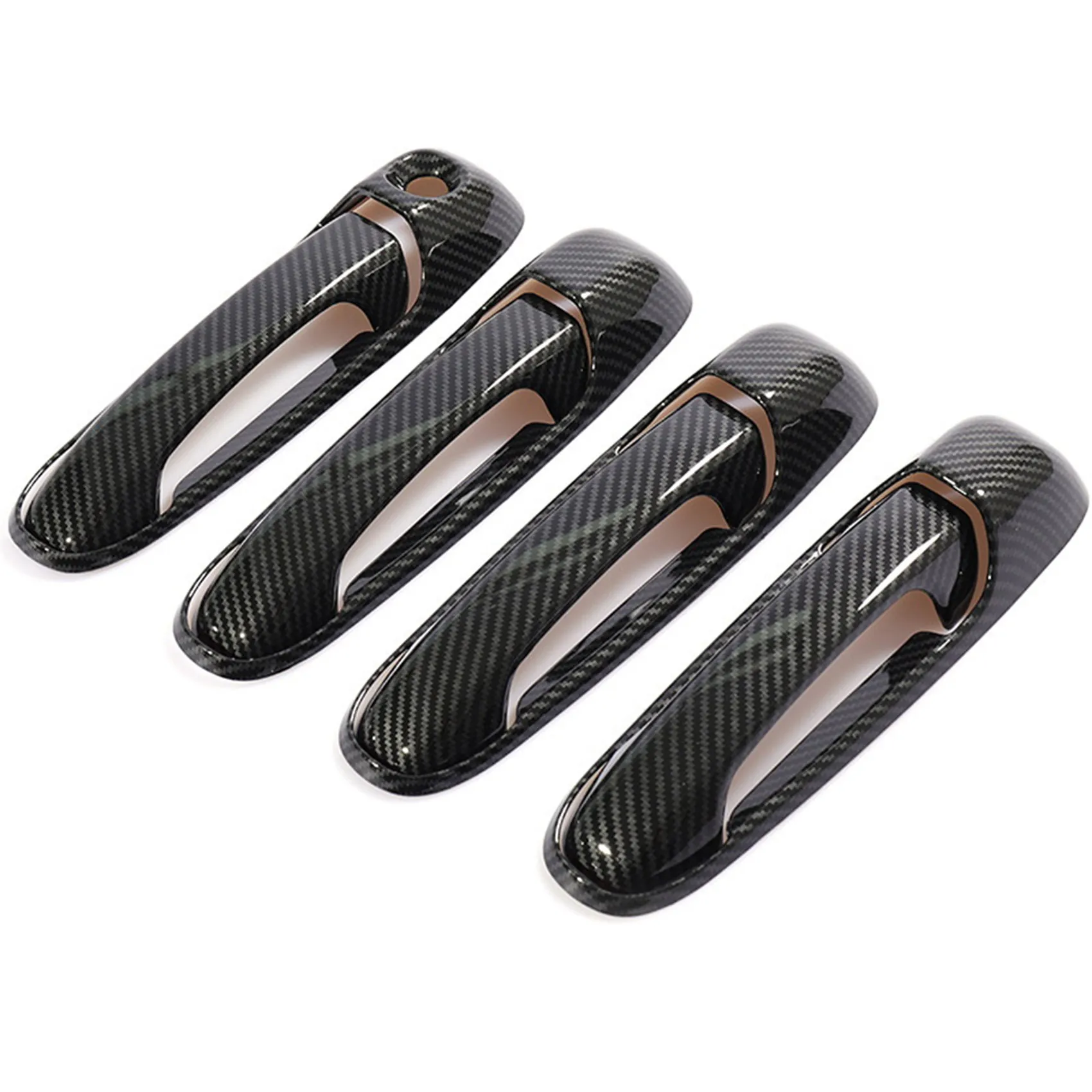 

8Pcs Car Exterior Door Handles 4 Door Handle Covers for Ram 1500 2500 3500 4500 5500 2002-2008 Carbon Fiber