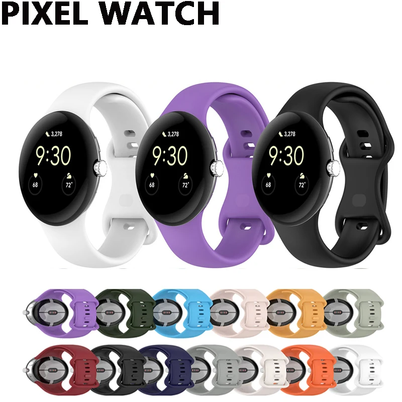 

Metal Buckle Watchbands Silicone Wristband For Google Pixel Watch Replacement Wristband Wristband Strap Accessories Sport Band