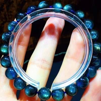 natural deep blue aquamarine clear round beads bracelet 8 5mm women men stretch devil blue aquamarine brazil jewelry aaaaa