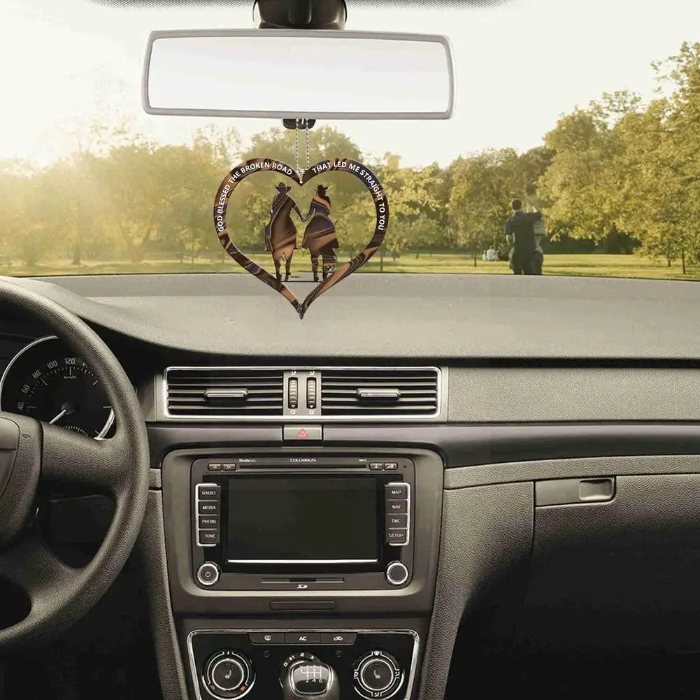 

Автомобильный орнамент, подвеска, акриловое зеркало в форме сердца, автомобильное украшение, подвесной аксессуар для интерьера, подвесная ...