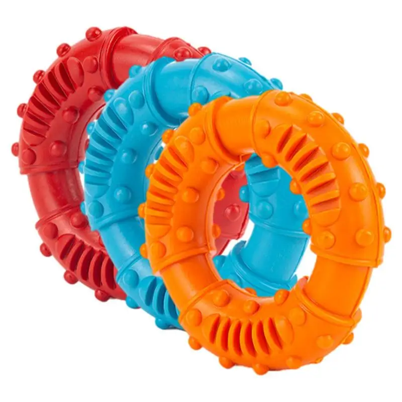 

Dog Chew Toy Ring Puller Puppy Flying Disk Chewing Toys Interactive Donut Bite Dog Toys Puppies Teeth Cleaning Chewing Tool