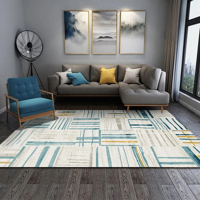 

Crystal Velvet Non-Slip Carpet Nordic Parlor Decor Rug Area Floor Mat Bedroom Bedside Rugs for Living Room Sofa Table Carpets
