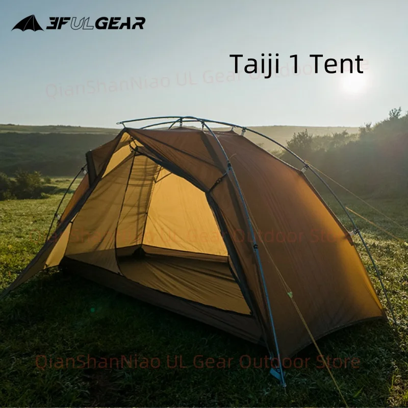 Фото 3F UL Gear Taiji 1, сверхлегкая палатка для одного человека, уличная палатка для кемпинга, туризма, альпинизма, ветрозащитная походная палатка для 1 человека №4