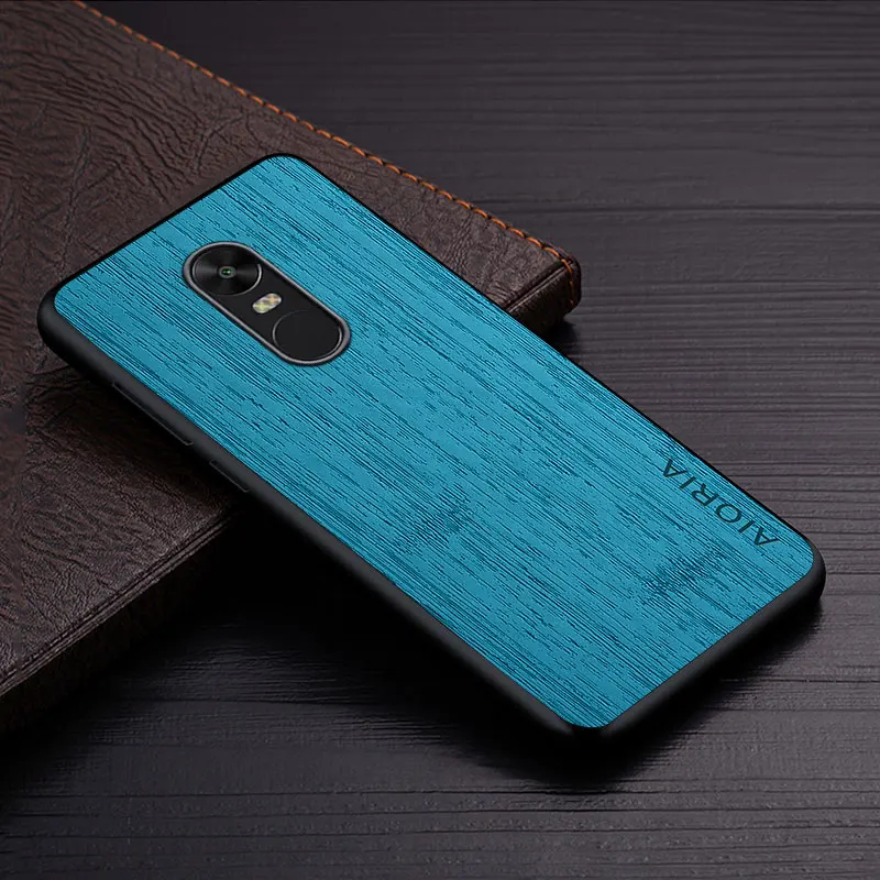 Чехол для Xiaomi Redmi Note 7 5 4 4X Pro Plus кожа бамбуковое покрытие деревянный узор - купить
