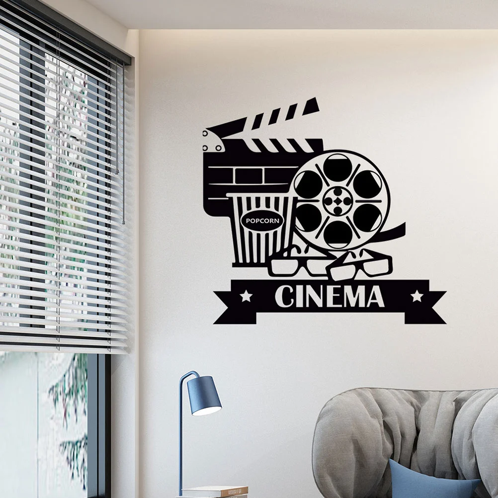 Настенные наклейки для кинотеатра виниловые украшения пленка комнаты домашняя