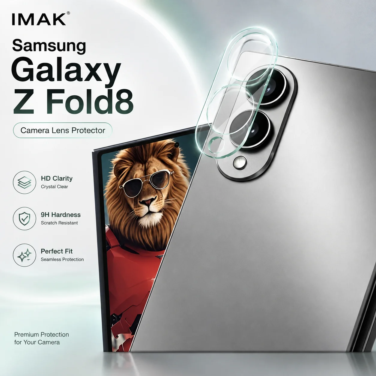 Фото Защитное стекло для объектива камеры Samsung Galaxy Z Fold 8 Fold8, твердость 9H, защита от царапин, LS0003 №1