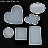 silicone world diy coaster resin epoxy mold cup mat tray tea coaster resin molds silicone wine glass coasters clay plate mould
