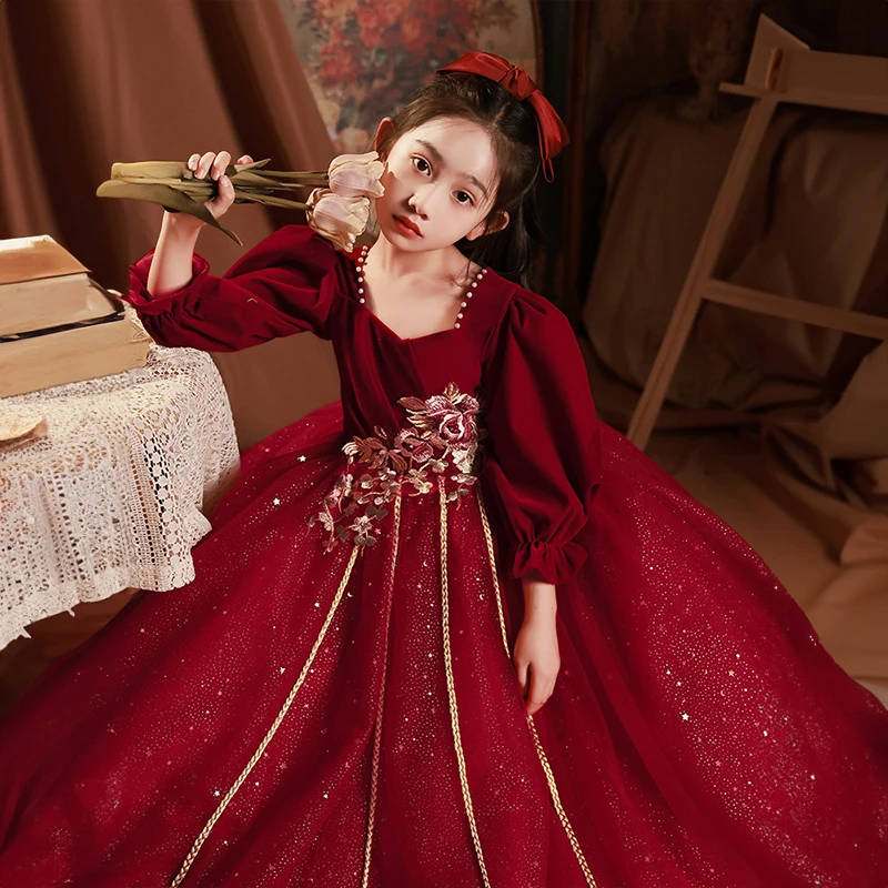 Роскошные Детские платья для конкурса маленьких девочек вечерние бальные дня