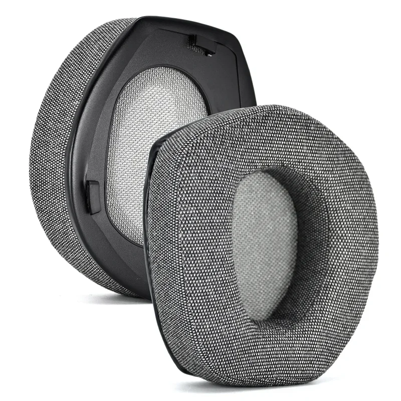 Фото Сменные амбушюры для наушников Sennheiser HDR RS165 RS175 RS185 RS195, мягкие льняные пепельные наушники из пены с эффектом памяти и пряжкой №1