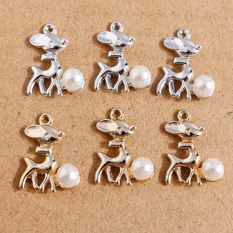 

10pcs Cute Crystal Deer Charms for Jewelry Making DIY Women Drop Earrings Pendant Necklaces Accessories Findings