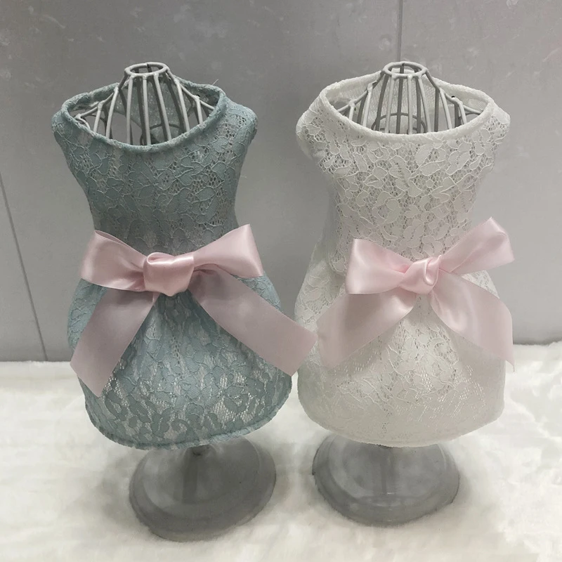 

Cute Girl Dog Dress Summer Cat Skirt Bow Pet Clothing Yorkshire Terriers Pomeranian Shih Tzu Maltese Yorkies Puppy Dog Clothes