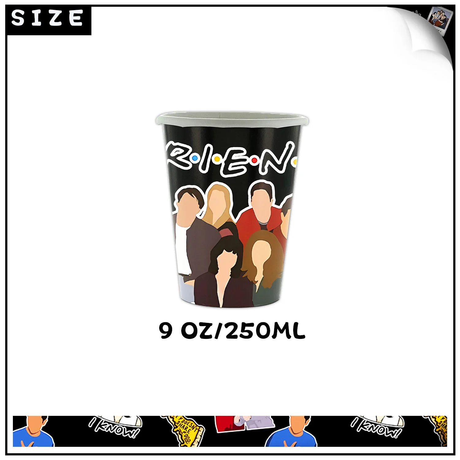 Тематические украшения для дня рождения друзей одноразовая посуда бумажные