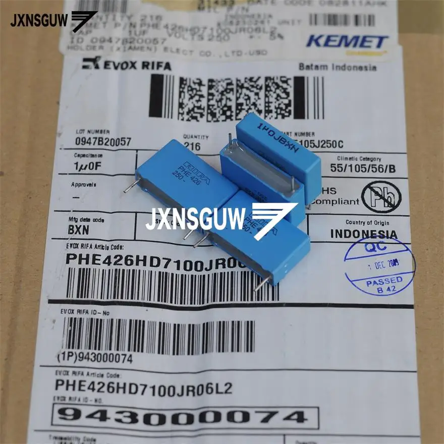 10 шт. электролитический конденсатор RIFA PHE426 1UF250V P22MM Емкость связи 105/250 В PHE 426 мкФ