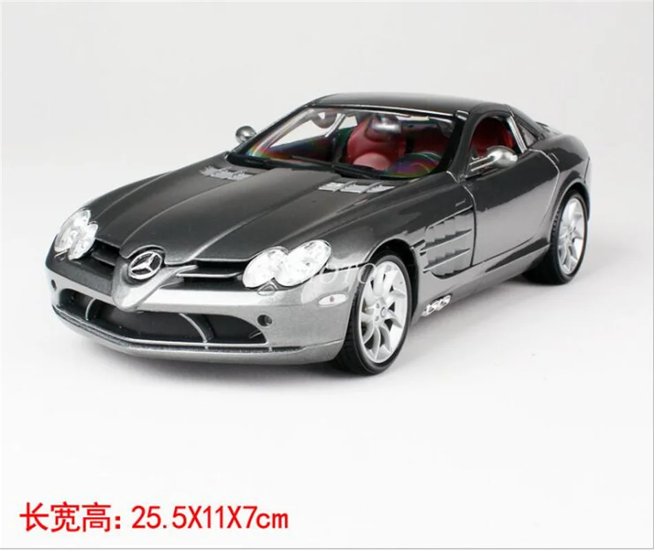 

Maisto 1/18 For Benz AMG SLR Mclaren Diecast Model Car Kids Toys Hobby Gifts Gray Collection Display Ornaments