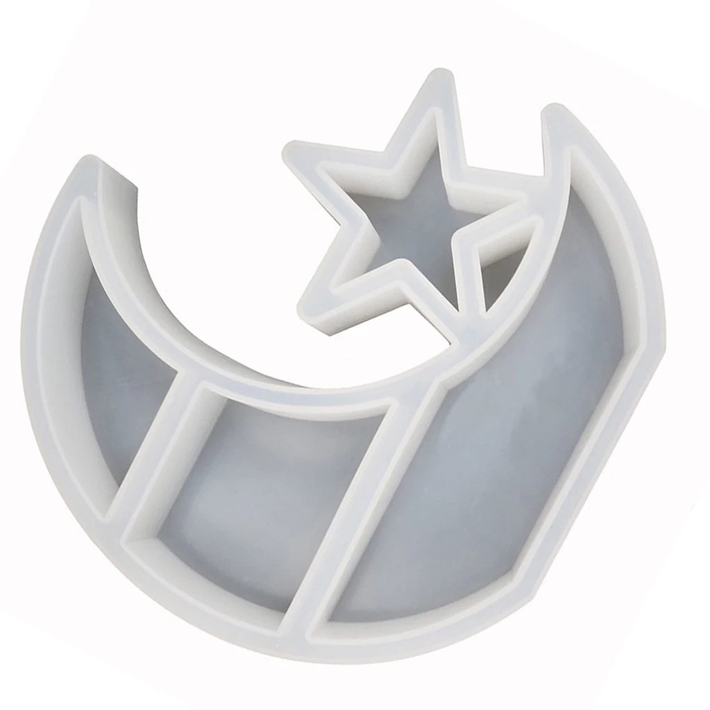 

DIY Craft Storage Mold Moon Star Shape Mold Bead Button Organizer Box Bead Storage Container Crystal Box Tray Silicone Decorate