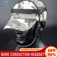 airsoft tactical mh180 v headphones bone conduction signal headset with microphone hunting gun earphone accessories 7 0 plug ptt