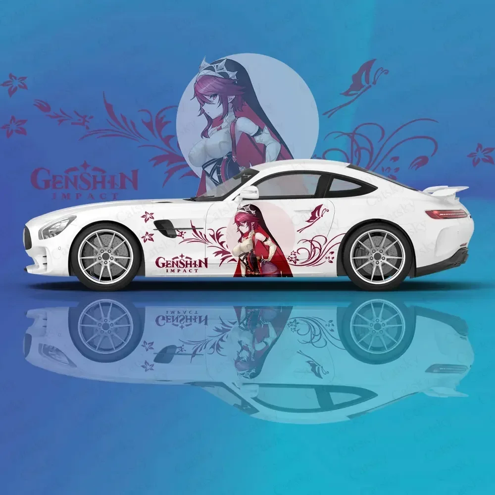 Rosaria Genshin Противоударная наклейка с животными на автомобиль защитная пленка