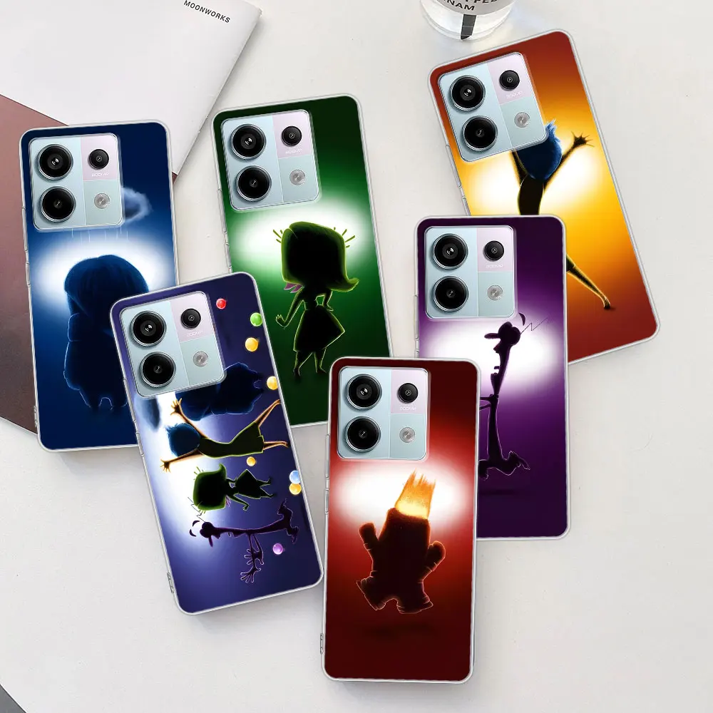 Чехол Inside Out 2 с героями мультфильмов для Xiaomi Redmi 7A 9C 9A 9i 9 10 Prime 8 10C 12 7 8A 12C 10X 10A 9T 6A 6