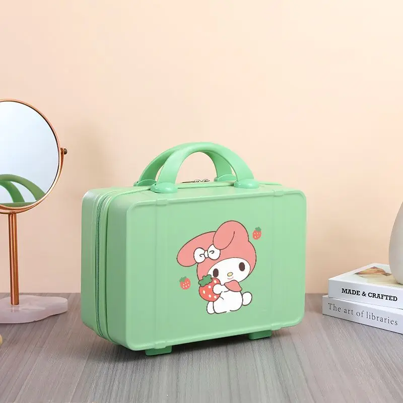 

14 Inch Sanrio My Melody Suitcase Cosmetic Bag Small Mini Storage Wash Bag Candy Colors Portable Good Looks Creativity Suitcase