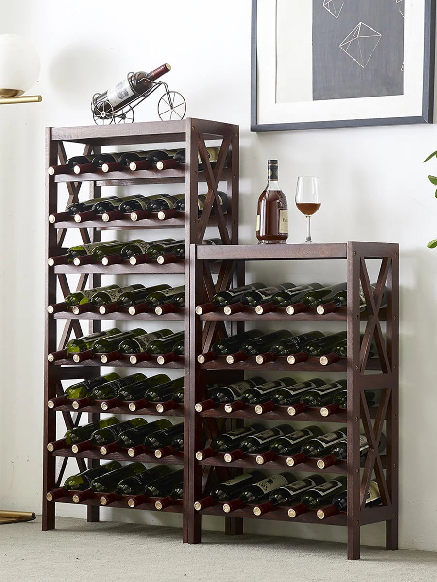 

Винная стойка из дуба и винограда для гостиной, подставка из массива дерева для демонстрации вина, напольные украшения, полка для винного шкафа, наклонная винная бутылка