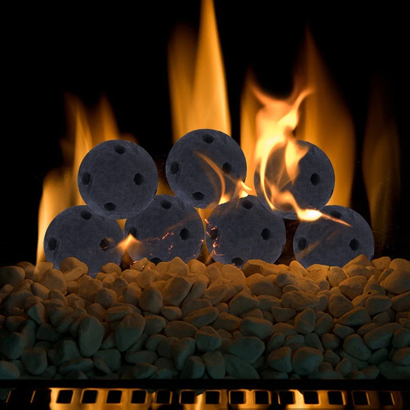 Полые керамические огненные шары набор из 15 круглых огненных камней для