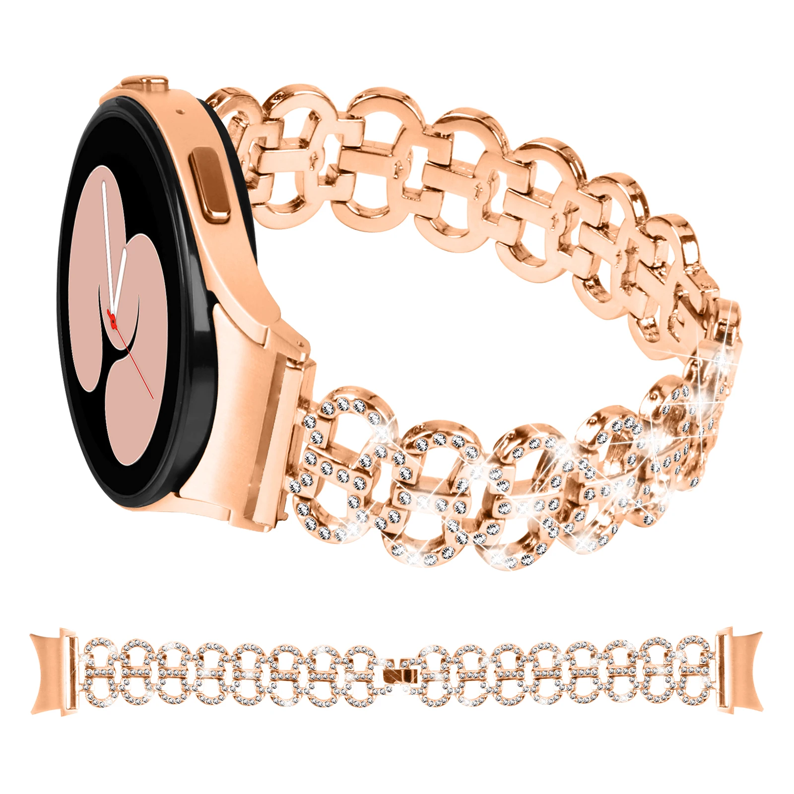 Ремешок Алмазный для Samsung Galaxy Watch 6 5 Pro 4 44 мм 40