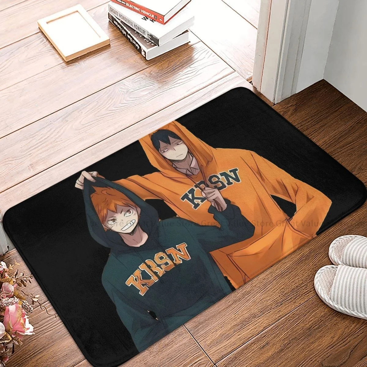 

Haikyuu Volleyball Anime Non-slip Doormat Living Room Mat Hinata Kageyama Floor Carpet Welcome Rug Indoor Decor