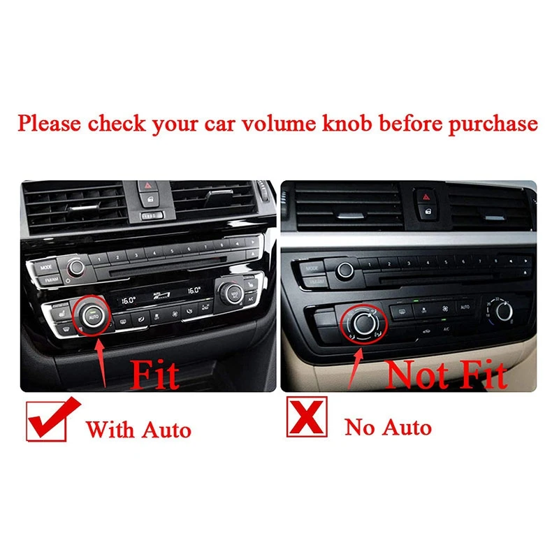 Air Condition Knob Audio Volume Control Button Circle Decoration Trim Ring Cover for BMW 1 2 3 4 Series f30 F34 Silver | Автомобили и