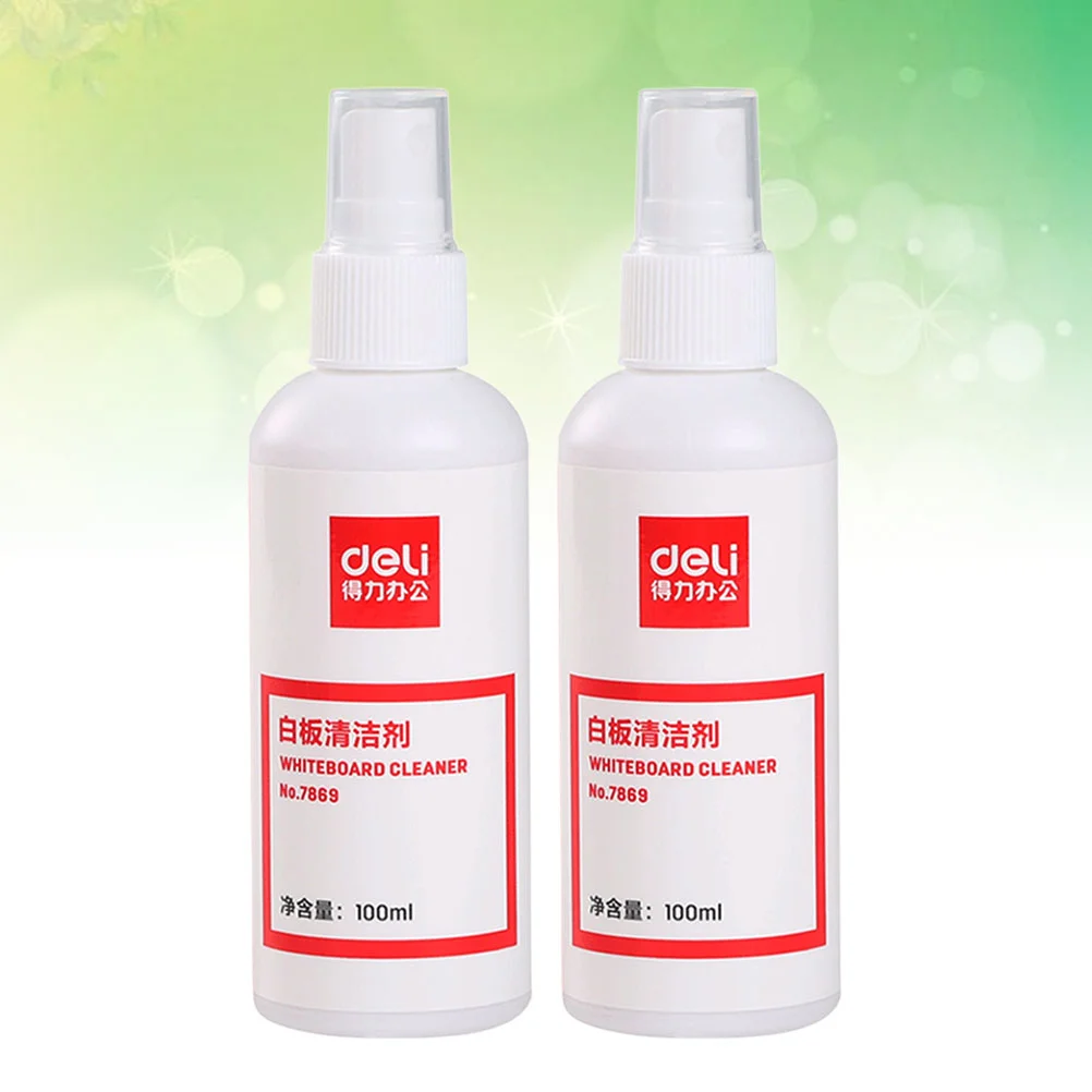 

2pcs Whiteboard Cleaner Spray Eraser Water 100ml Per Bottle Whiteboard Clean Water Spray