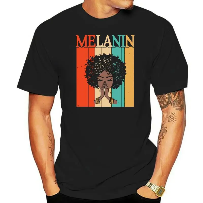 

Proud Melanin Black Girls T-Shirt For Women Afro Hair Queens Tee Gift Vintage Funny