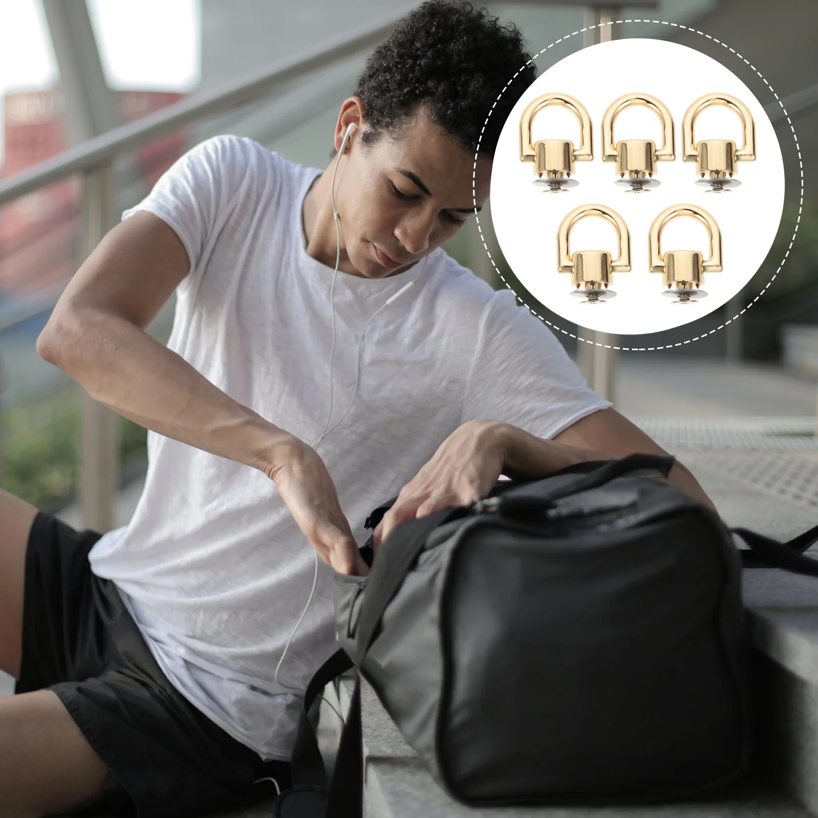 

Buckle Buckles Bag Metal Handbag Ring Post Buttons Purse Strapsuitcase Connecting Head Clasp Rivets Luggage Replacement Clasps