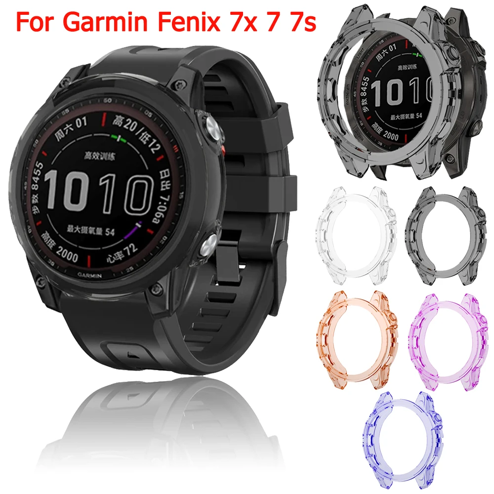 

For Garmin Fenix 7 7S 7X Protective Case Smart Watch TPU Cover Protective Frame Shell Sleeve for Fenix 7S 7X 7 Accessories