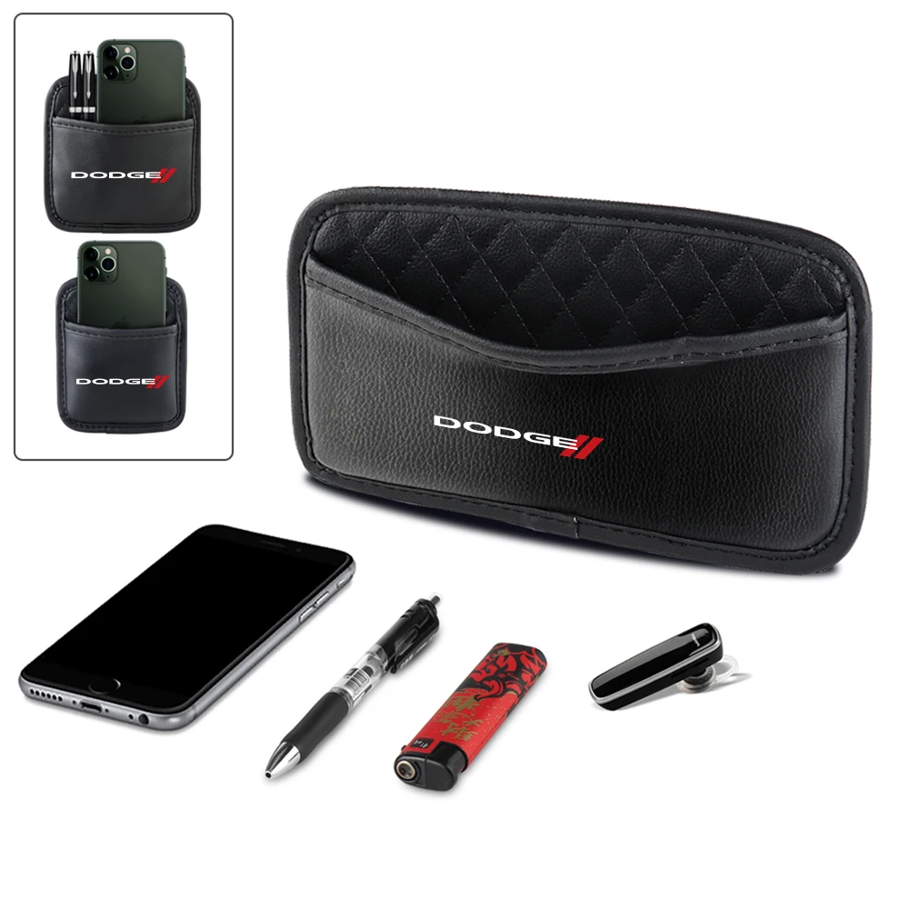 

1x Fashion Retro Grace PU Leather Storage Bag Car Organizer Artificial Leather Accessories For Dodge Journey Ram 1500 Challenger