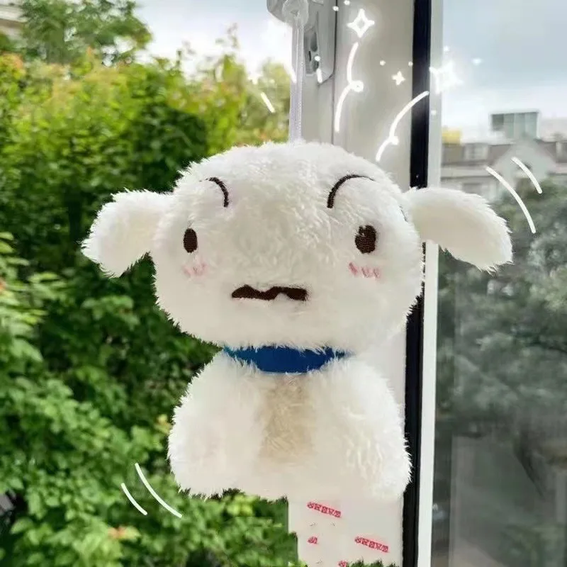 

Crayon Shin-Chan Plush Keychain Anime Figure Cute White Dog Cartoon Doll Plushies Pendant Backpack Keyrign Bag Accessories Gift