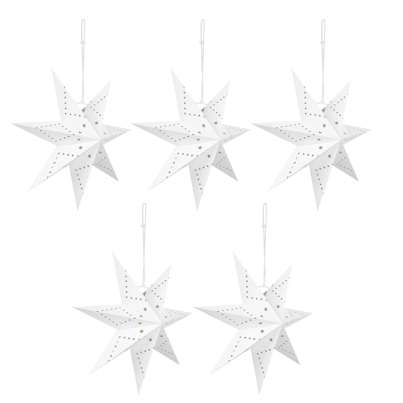 

5Pcs Star Shape Paper Lampshade Decorative Pendant Ornament for Home Party