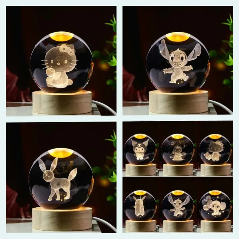 3D ночник MINISO Kuromi Stitch