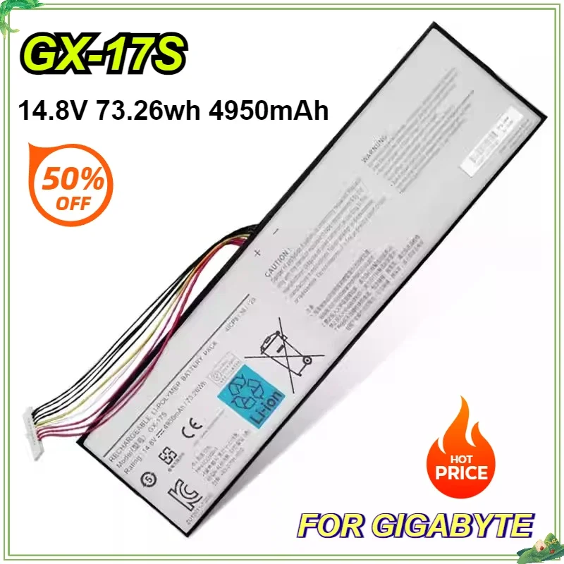 Новый аккумулятор для ноутбука GX-17S GIGABYTE AORUS X3 PLUS V3 X7 V2 Plus V5 X5S 14 8 В 73 26 Втч 4950 мАч