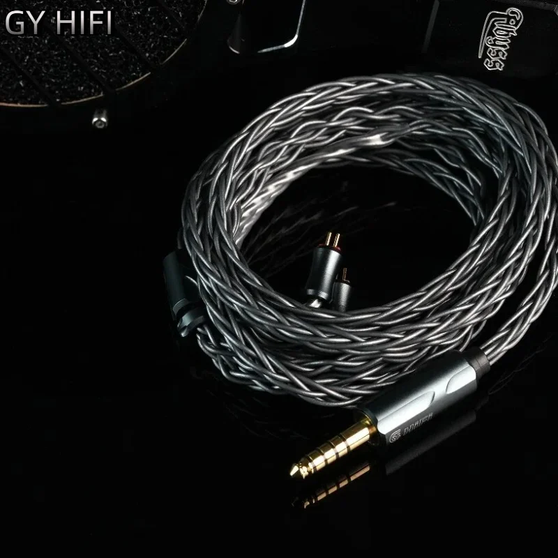 GY HiFi-378 8-жильный кабель для наушников Guhe из монокристаллической меди с разъемами 2.53.54.4 мм, 0.78-контактный QDC MMCX IE900 для проводных наушников (art.: 3920da267debe) - 3920da267debe