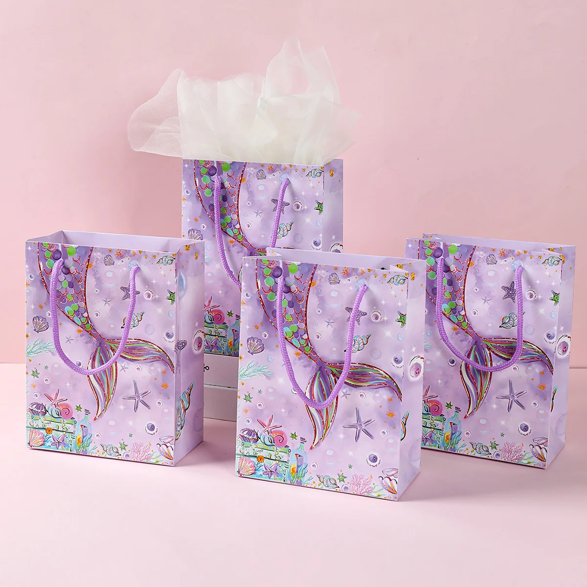 4 шт. сумочки конфетные сумки маленькая Русалочка украшение для дня рождения