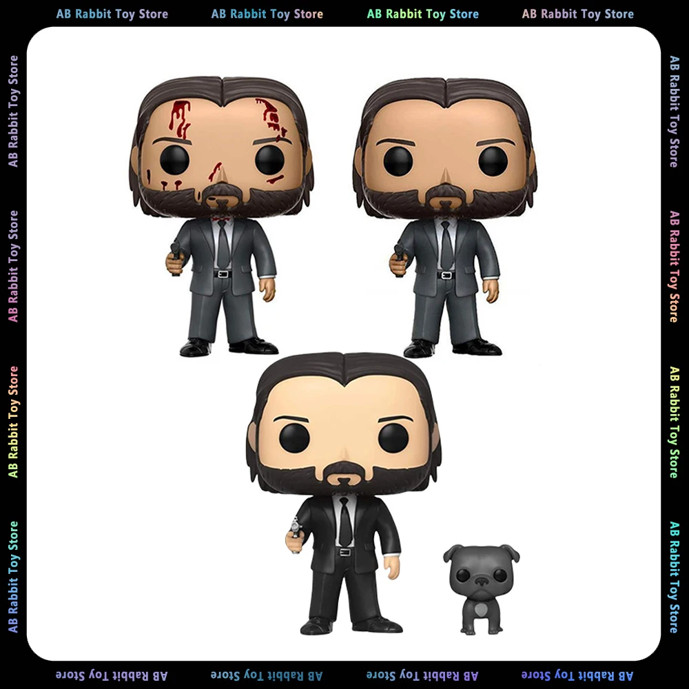 

John Wick 3 Pop Figures John Wick With Dog #580 Figure 387 Figurine PVC Statue Model Doll Collectible Room Decoration Toys Gifts