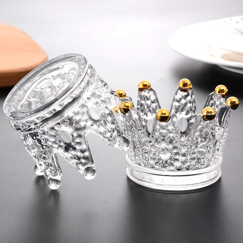 

Simple Personality Ashtray Crown Ashtray Creative Home Living Room Coffee Table Crystal Glass Candlestick Ornaments