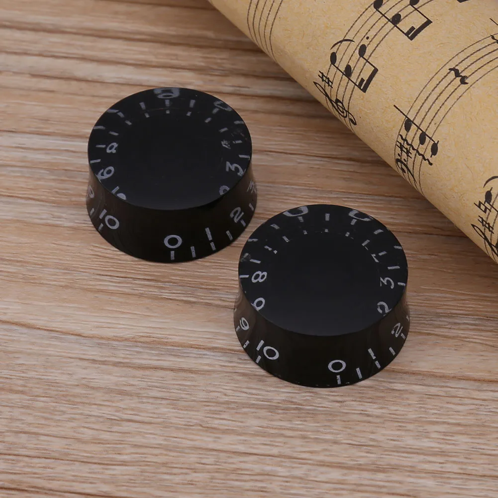 

Ручки управления громкостью и скоростью электрогитары, акриловые аксессуары черного цвета для аксессуаров гитар