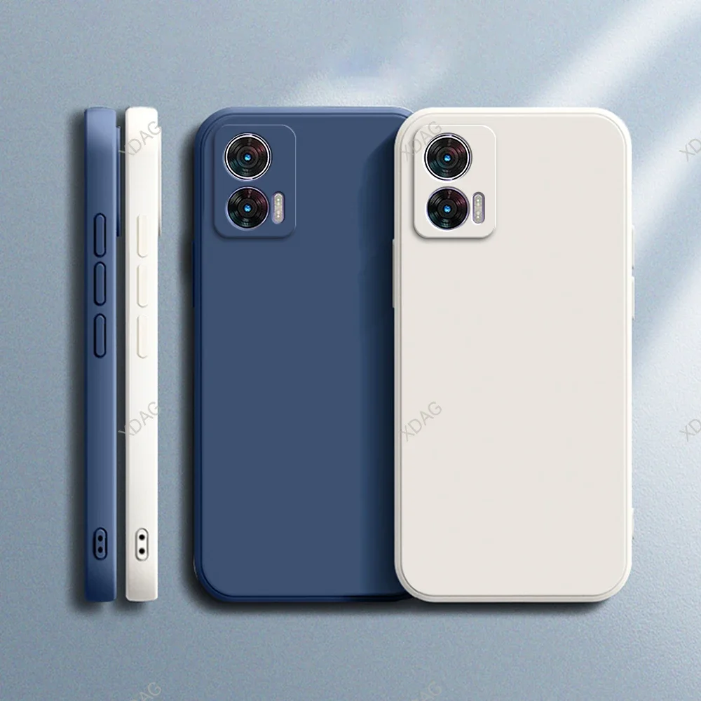 Фото Чехол для телефона Motorola Edge 30 Edge30 Neo 30Neo 5G 6,28 дюйма, защита объектива, простая квадратная Жидкая силиконовая Мягкая задняя крышка №1