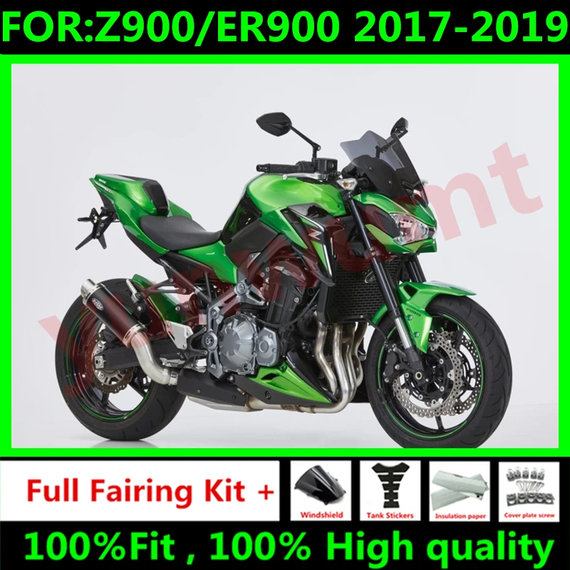 

New ABS Motorcycle Fairings Kit fit For Z900 Z ER ZR 900 ZR900 ER900 2017 2018 2019 bodywork full fairing kits set green black