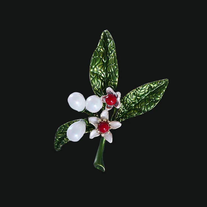 

2023 Korean Version of Accessories, All-match Fashion Corsage, Dripping Oil, Olive Branch Brooch, Suit Coat, High-quality Pin