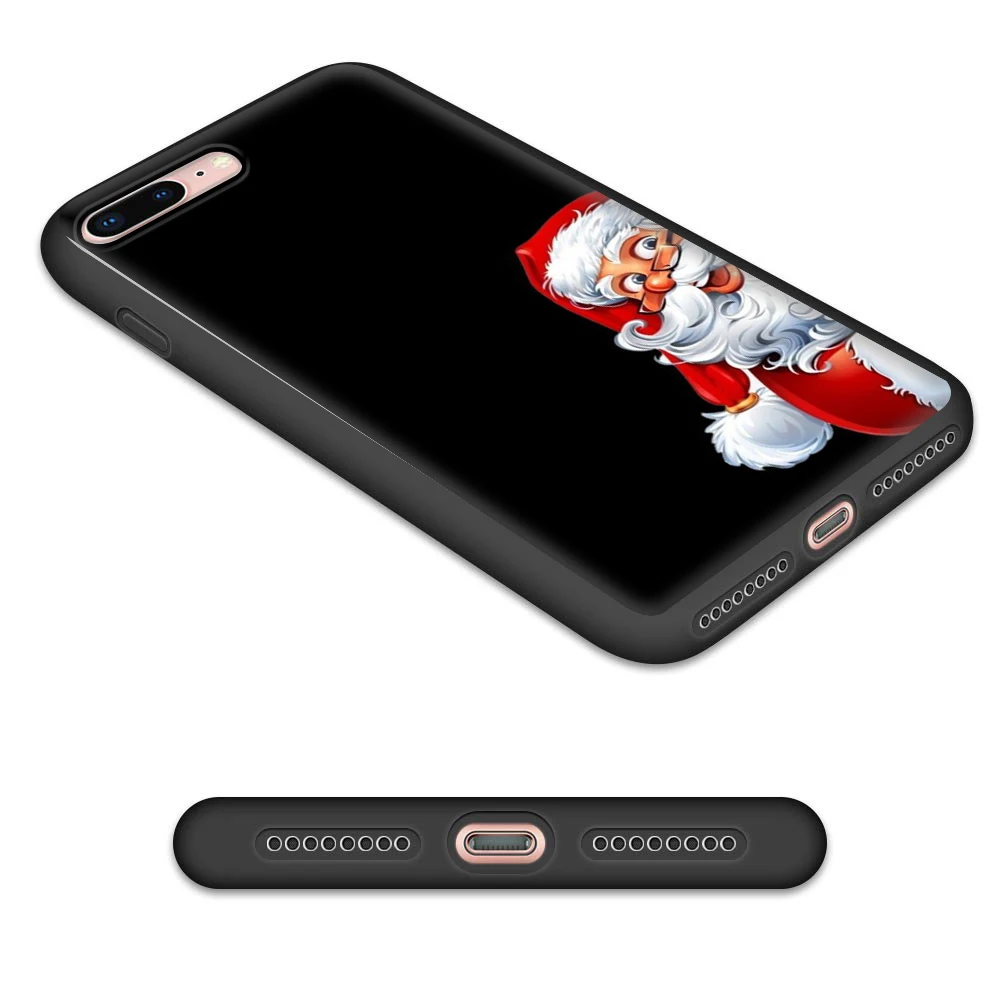 D20 Z34 Мягкий силиконовый чехол с рождественской елкой и оленем для iPhone 11 12 13 14 Pro Max