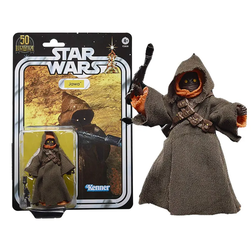 

Star Wars Action Figure Jawa Genuine Anime Figures Model Collection Hobby Gifts Toys 6-inch Movable 50th Anniversary Card