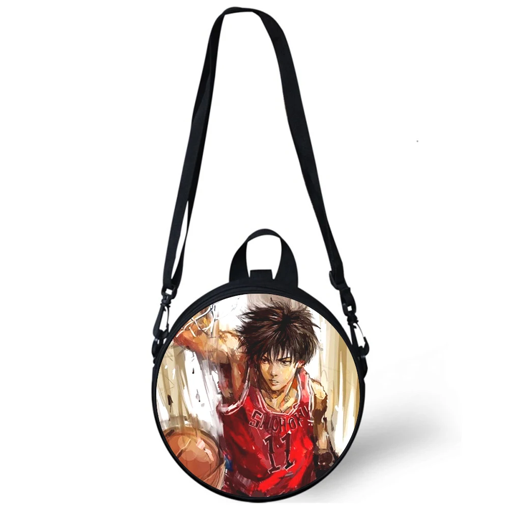 Slam Dunk Anime basketball Child kindergarten Bag 3D Print Crossbody Shoulder Bags School Women Mini Round Bagpacks Rugtas Bag