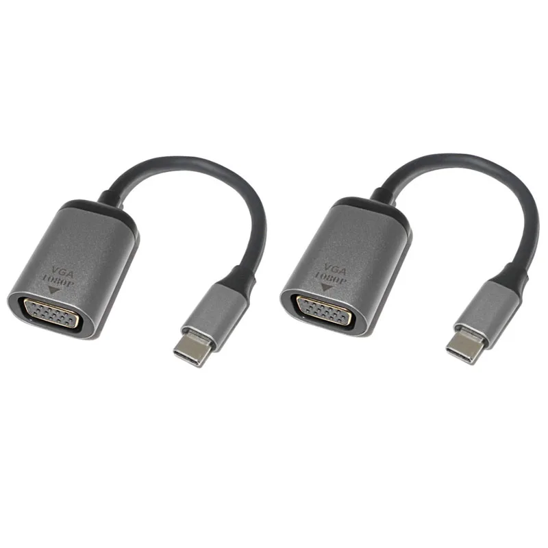 

2 шт., переходник с Type-C на VGA, USB3.1, 1080P